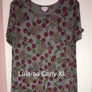 LulaRoe Carly Disney Muppets Miss Piggy Roses XL